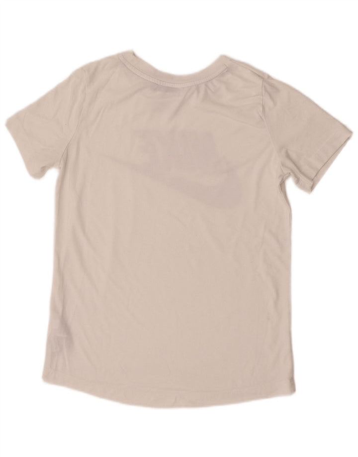 Nike T-shirt graphique pour femme UK 10 Petit Blanc Polyester