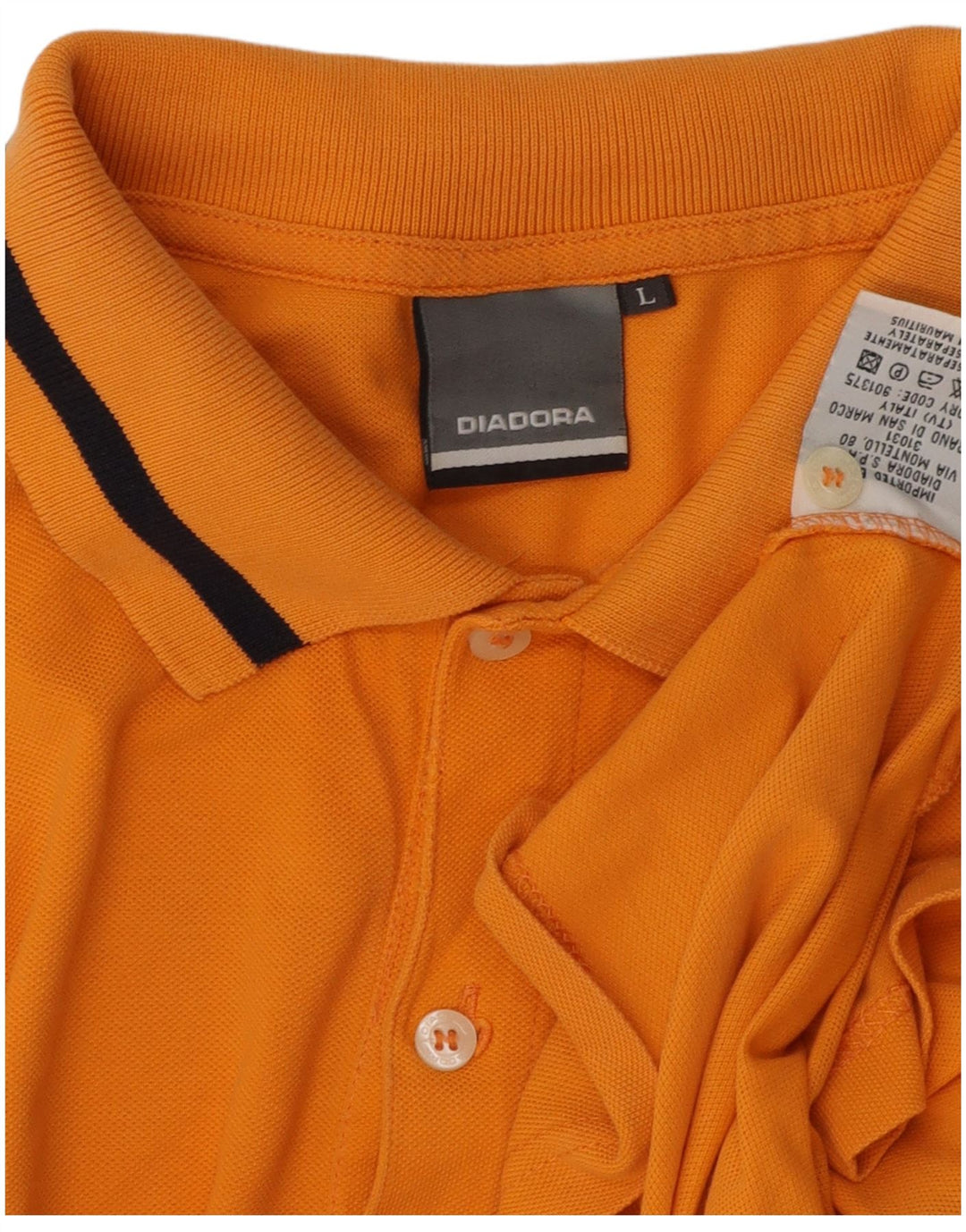 DIADORA Polo Homme Large Orange Coton