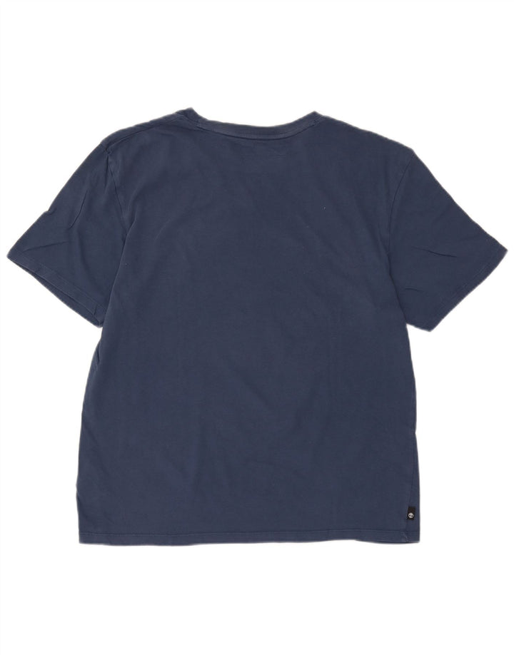 Timberland T-Shirt Regular Fit Graphic Homme Bleu Marine Moyen Coton