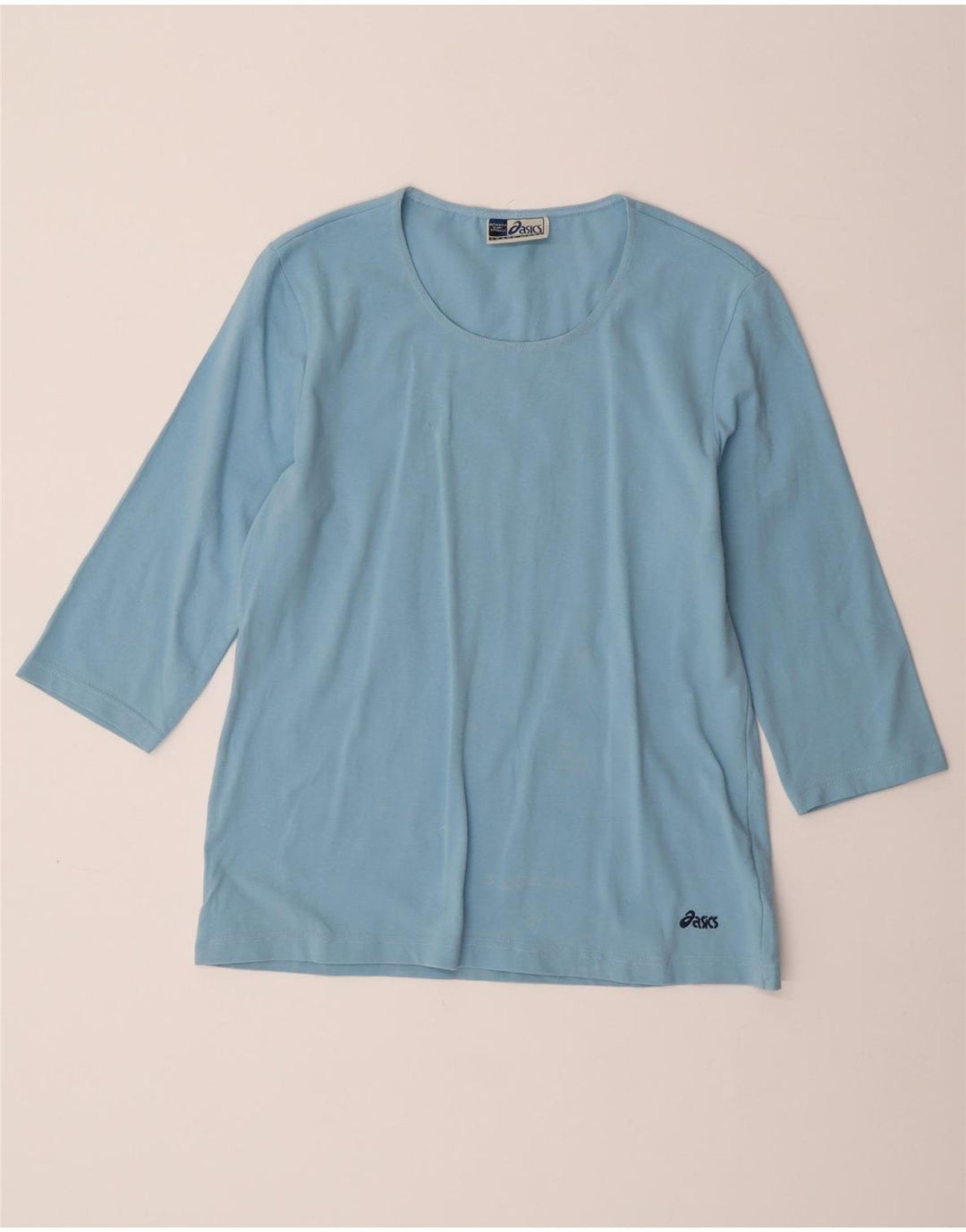 Asics Haut Femme Manches 3/4 UK 18 XL Bleu Coton