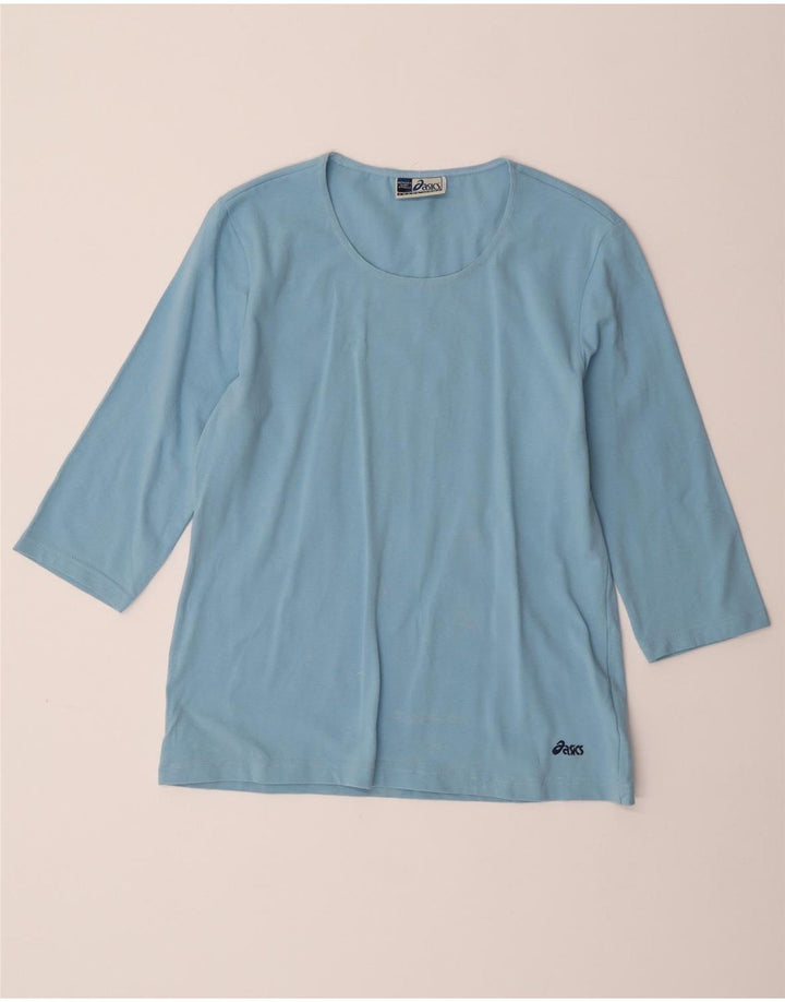 Asics Haut Femme Manches 3/4 UK 18 XL Bleu Coton