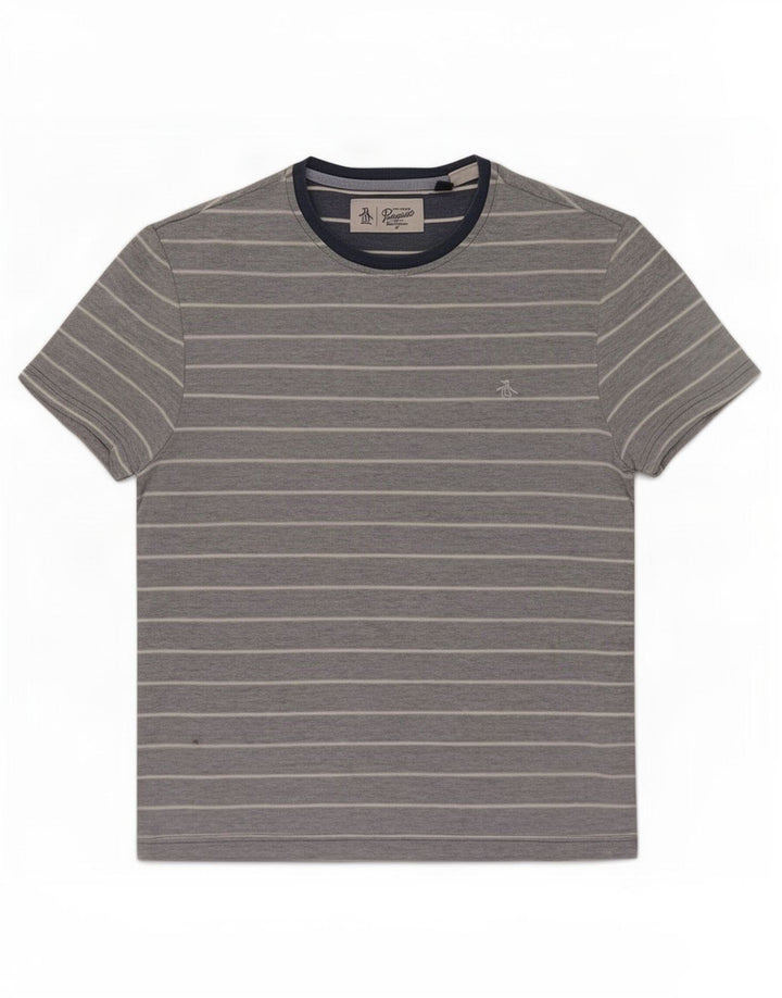 Penguin T-Shirt Homme Bleu Moyen Rayé