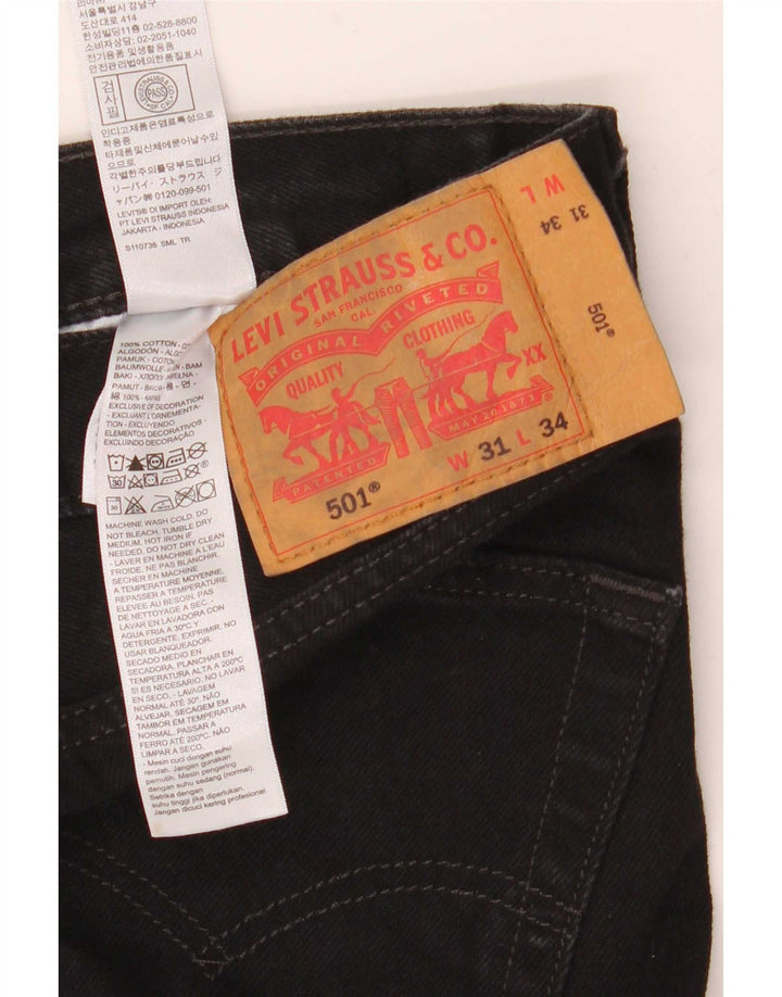Levi's Jean Droit 501 Homme Noir W31 L34 Coton