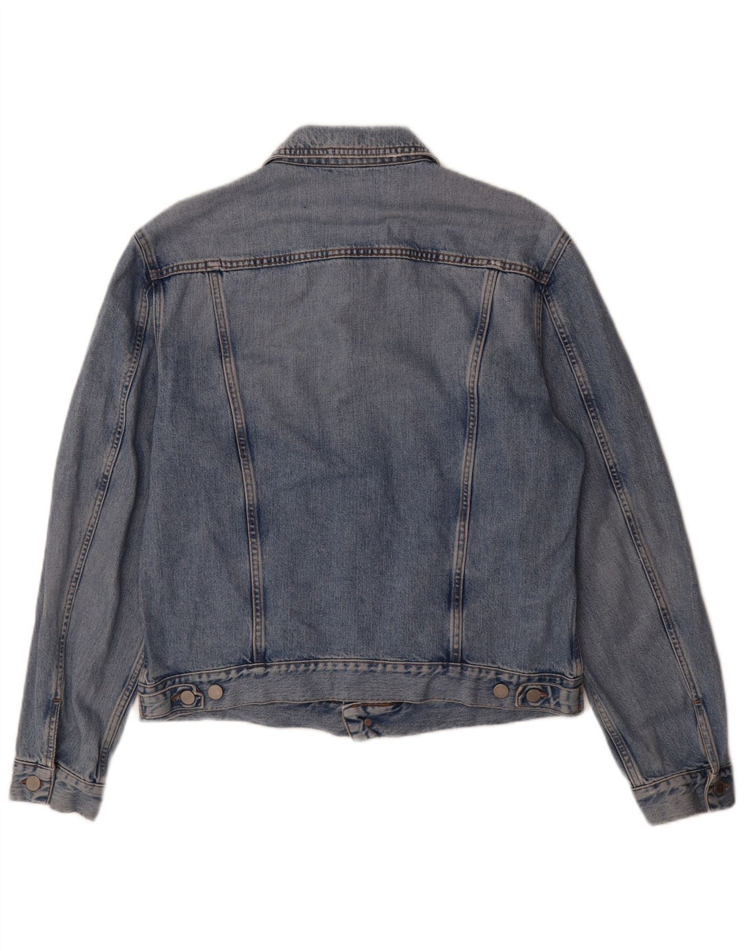 Benetton Veste en jean pour homme UK 40 Large Bleu Coton