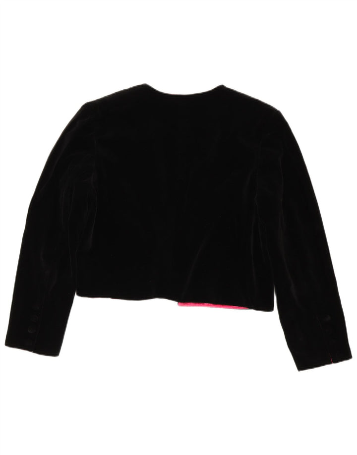 Luisa Spagnoli Veste Boléro Ouverte Femme IT 44 Coton Noir Moyen