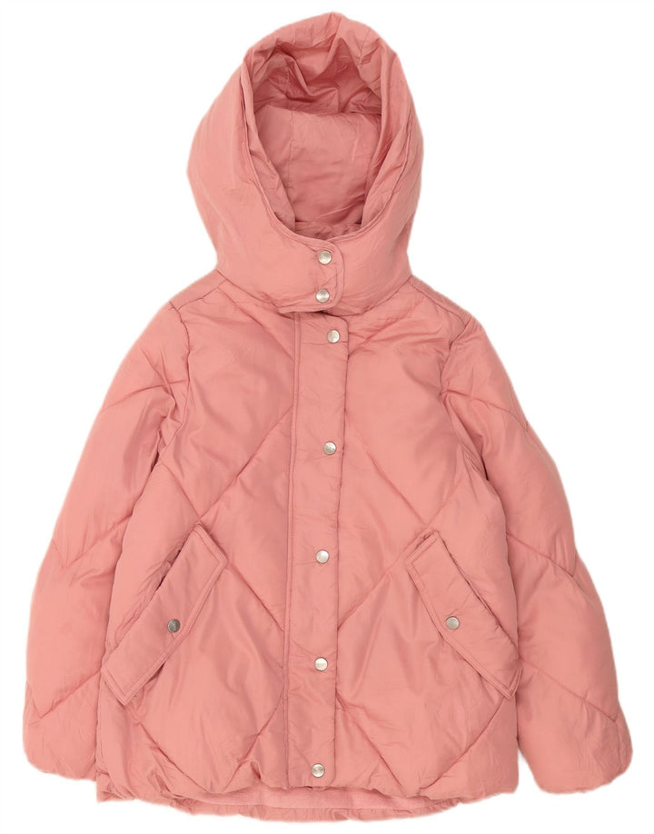 Zara Veste matelassée à capuche fille 13-14 ans Rose Polyester