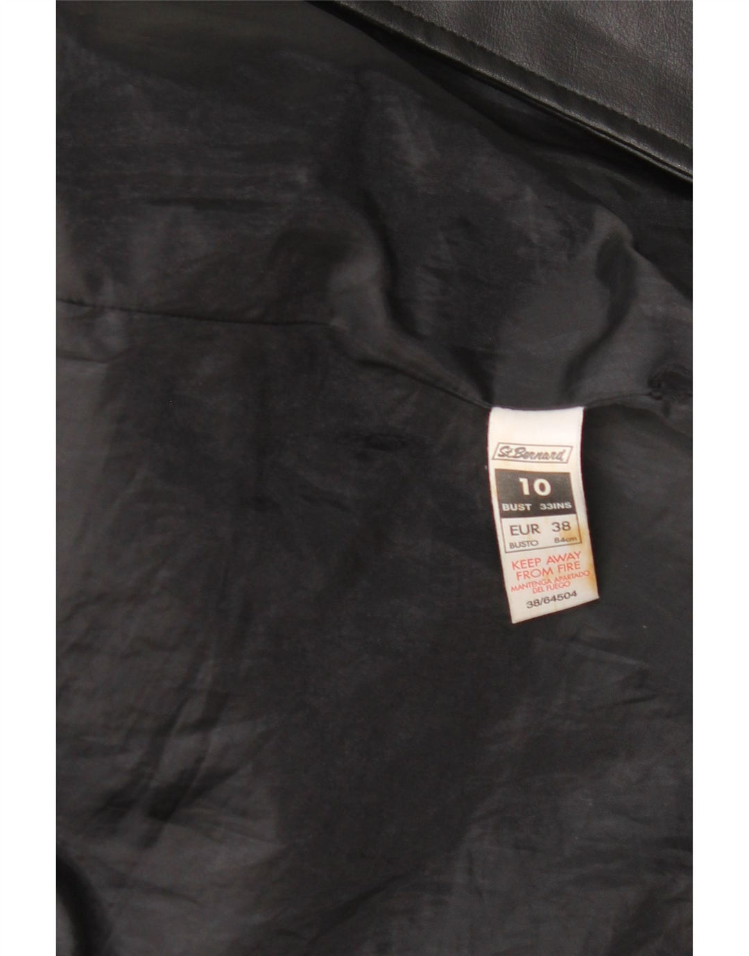 St. Bernard Manteau Femme UK 10 Petit Noir Polyéthylène