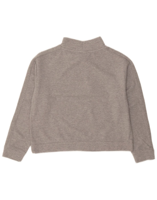 Tommy Hilfiger Sweat-shirt court surdimensionné pour femme UK 10 Petit Gris