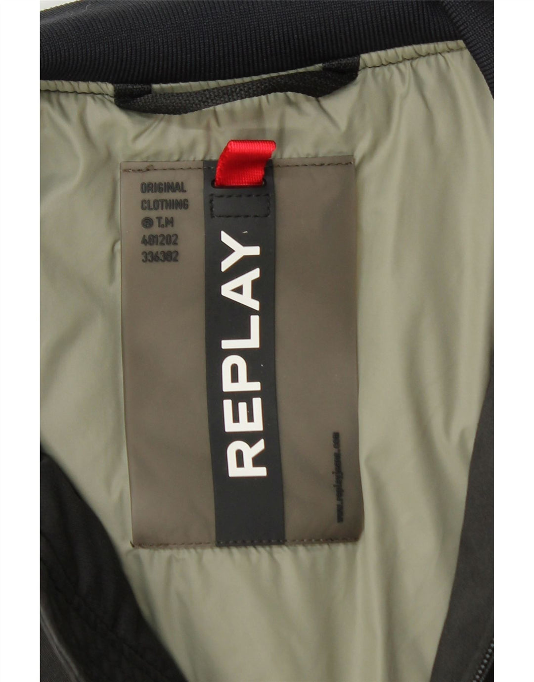 Replay Veste Bomber Graphique Homme UK 38 Gris Moyen Coton Colorblock