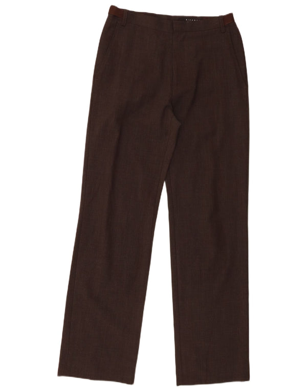 Richmond Pantalon de costume droit pour femme UK 12 Medium W30 L32 Laine marron