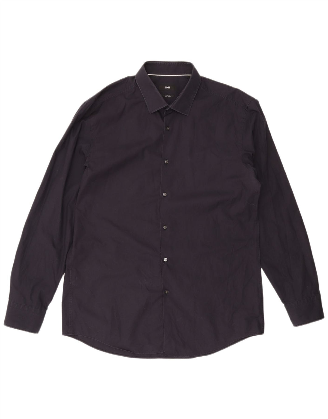 HUGO BOSS Chemise Slim Fit Homme Taille 44 17 1/2 XL Bleu Marine Coton