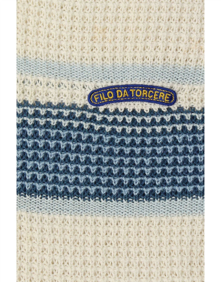 vintage Mens V-Col Jumper Pull Grand Blanc Colorblock