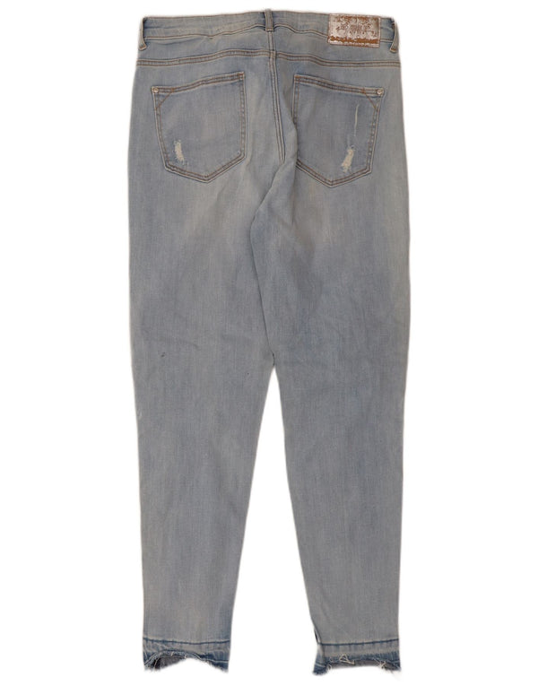 Zara Womens Z1975 Crop Jean slim vieilli EU 38 Small W28 L26 Bleu