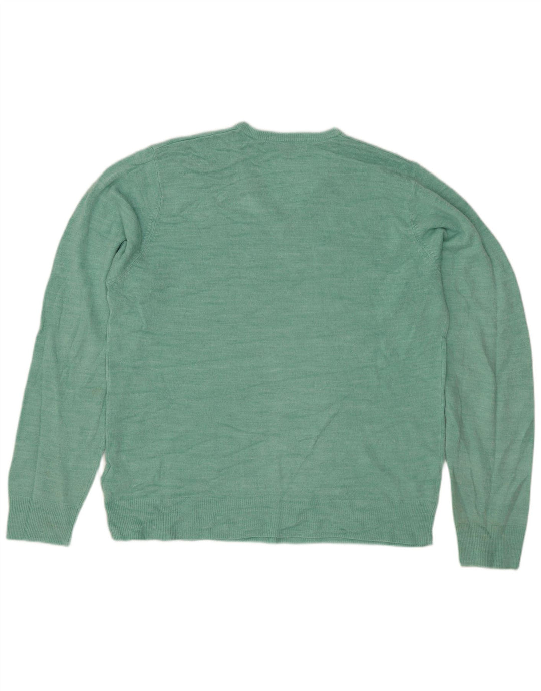 MARKS & SPENCER Pull Col V Homme Vert Moyen Acrylique