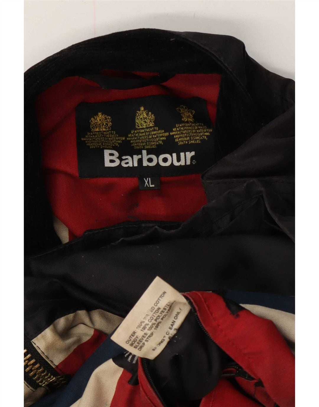 Barbour Veste en coton ciré pour homme UK 42 XL Noir