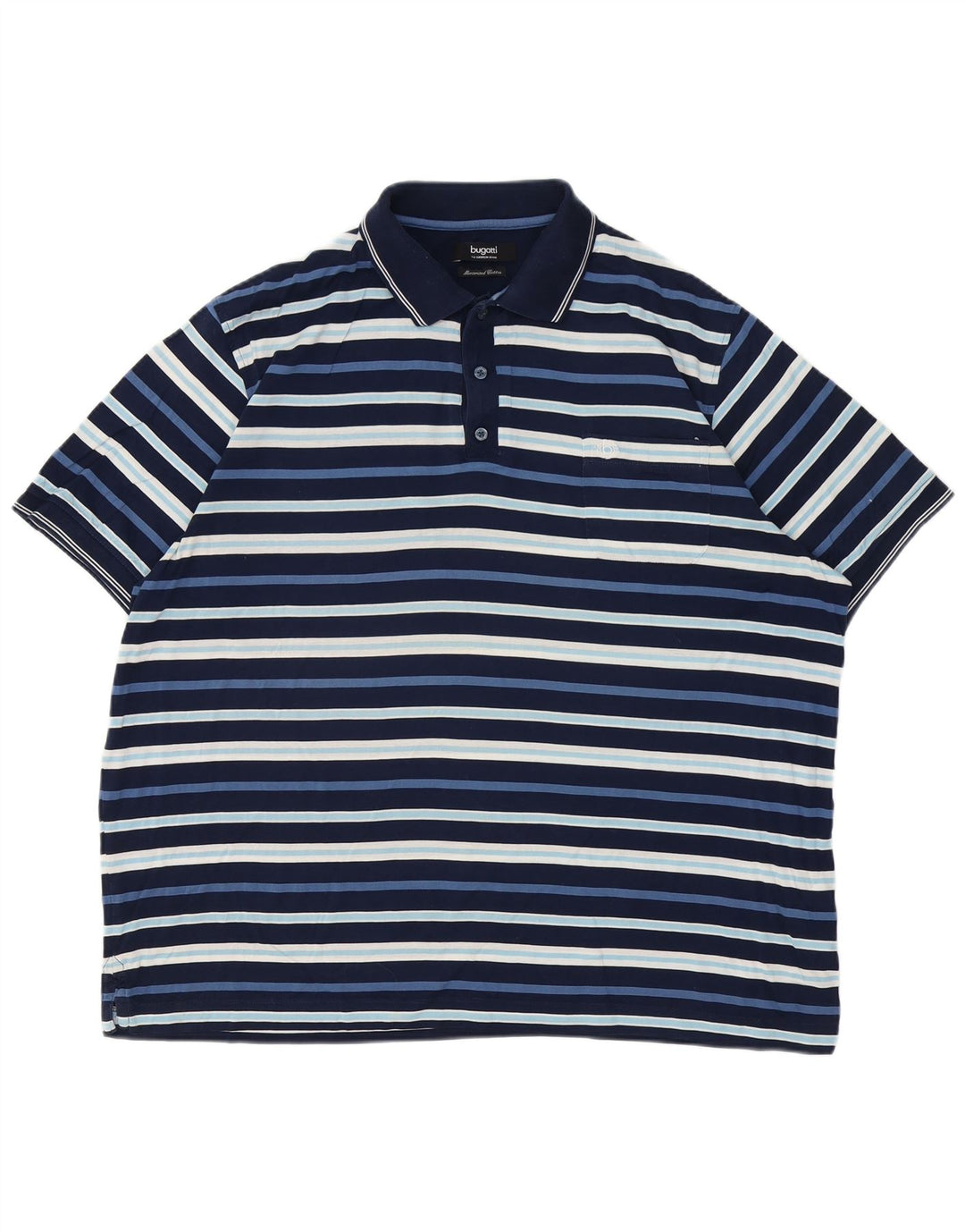 BUGATTI Polo Homme 3XL Bleu Marine Rayé Coton