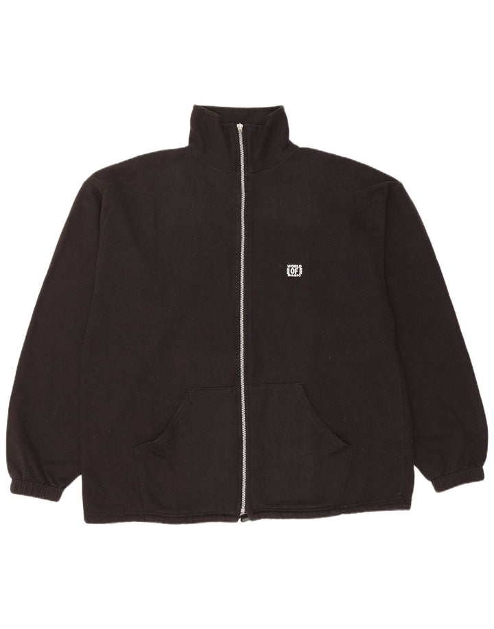 vintage Mens Survêtement Top Veste XL Noir