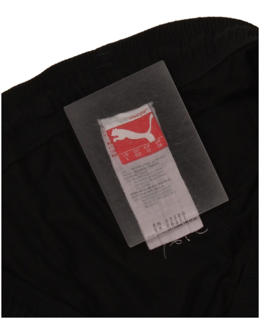 Puma Short de Sport Graphique Garçon 11-12 Ans Noir Polyester