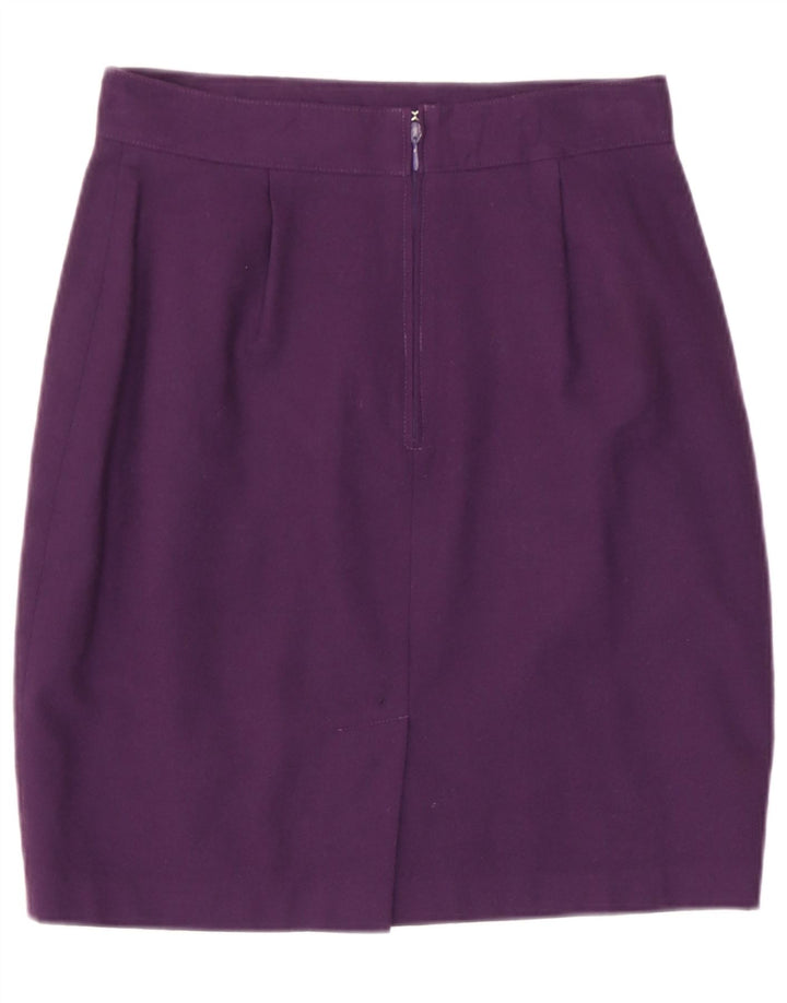 Benetton Jupe Crayon Femme IT 44 Medium W28 Laine Violette