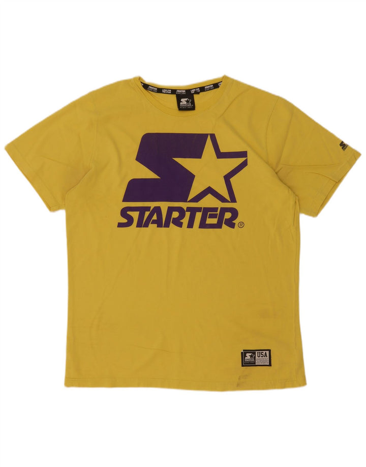 Starter T-Shirt Graphique Homme Grand Jaune Coton