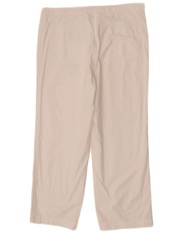 Marks & Spencer Pantalon chino droit pour femme UK 14 Large W34 L26 Blanc