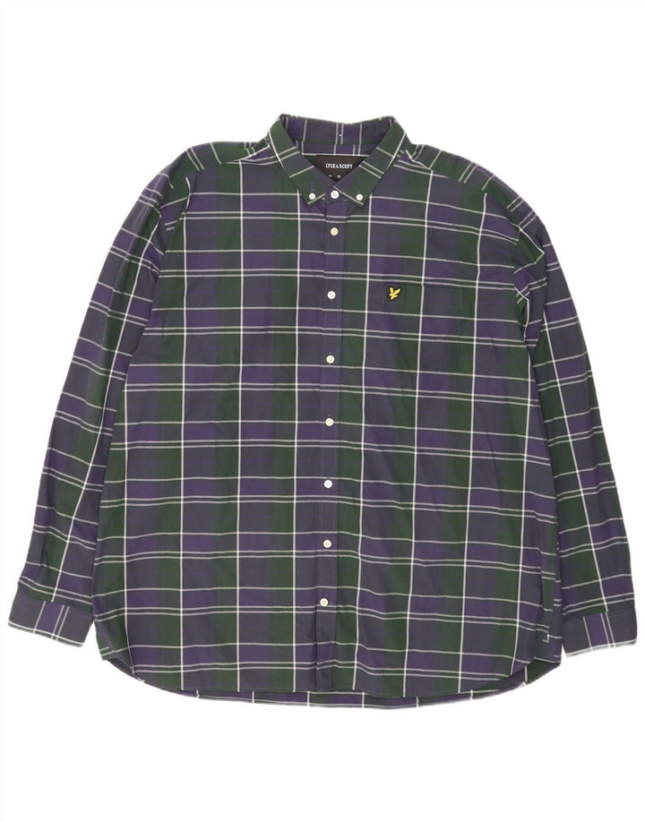 Lyle & Scott Chemise Homme 3XL Bleu Marine à Carreaux Coton