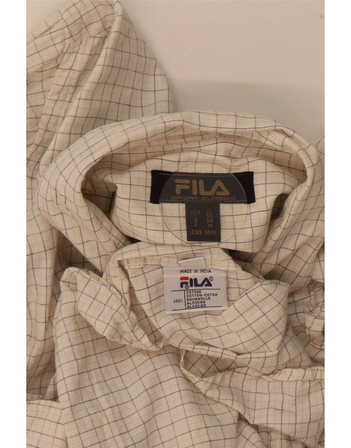 Fila Chemise Homme Beige Moyen Carreaux Coton