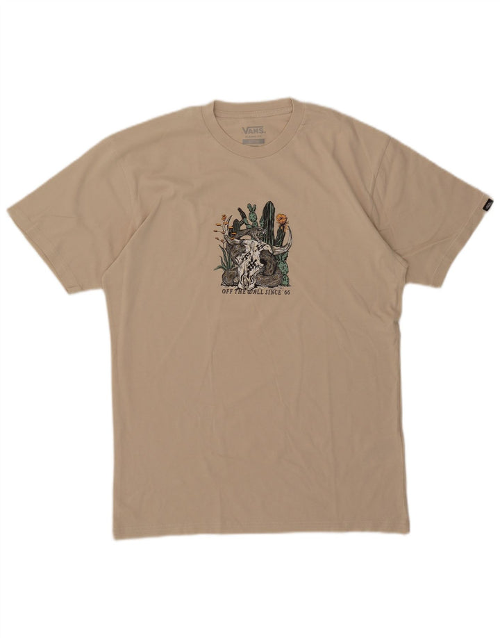 Vans T-shirt classique coupe classique en coton beige moyen pour homme