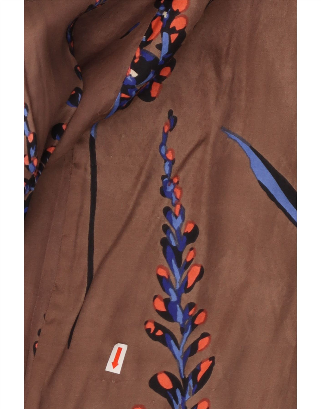 GREAT PLAINS Robe longue sans manches pour femme UK 12 Rayonne florale marron moyen