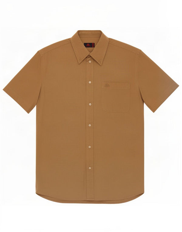 Kappa Chemise à manches courtes pour homme Large Beige Lin