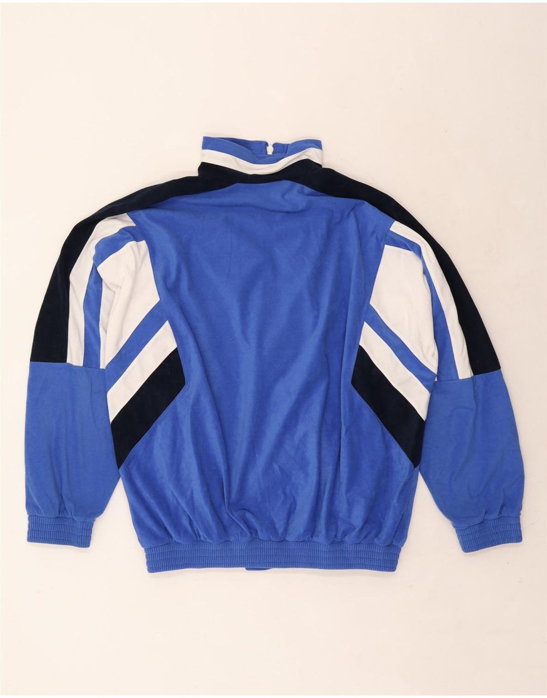 vintage Mens Survêtement Top Veste IT 48 Bleu Moyen Colourblock Polyester