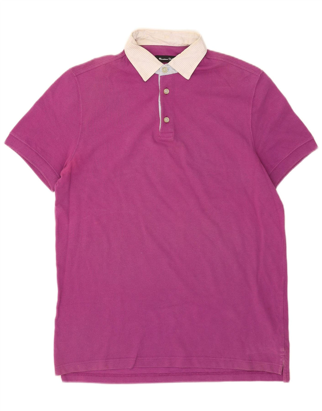 Massimo Dutti Polo Homme Rose Moyen Colourblock Coton