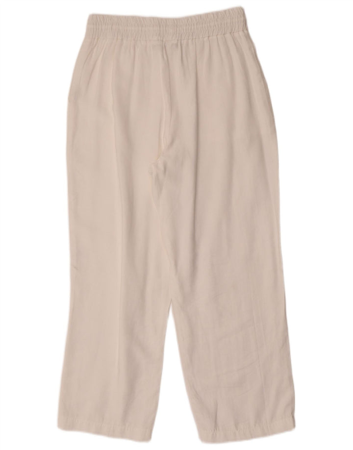 Zara Pantalon court femme Small W26 L25 Modal blanc