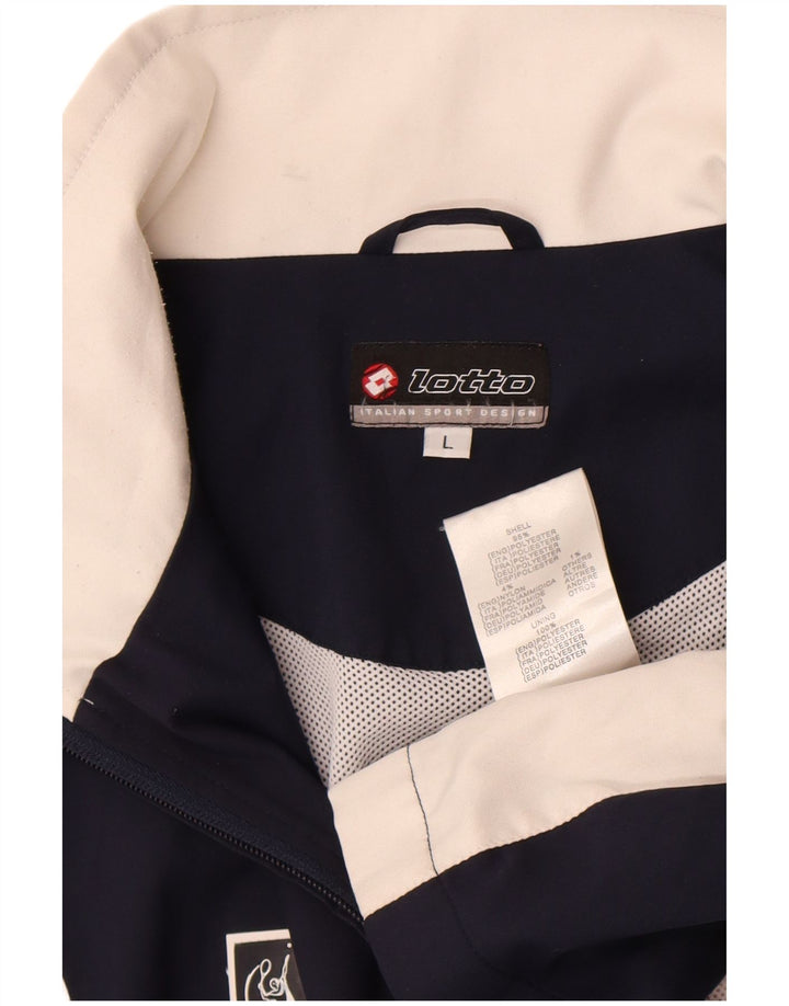 Lotto Veste de survêtement pour homme Taille L Bleu marine Colorblock Polyester