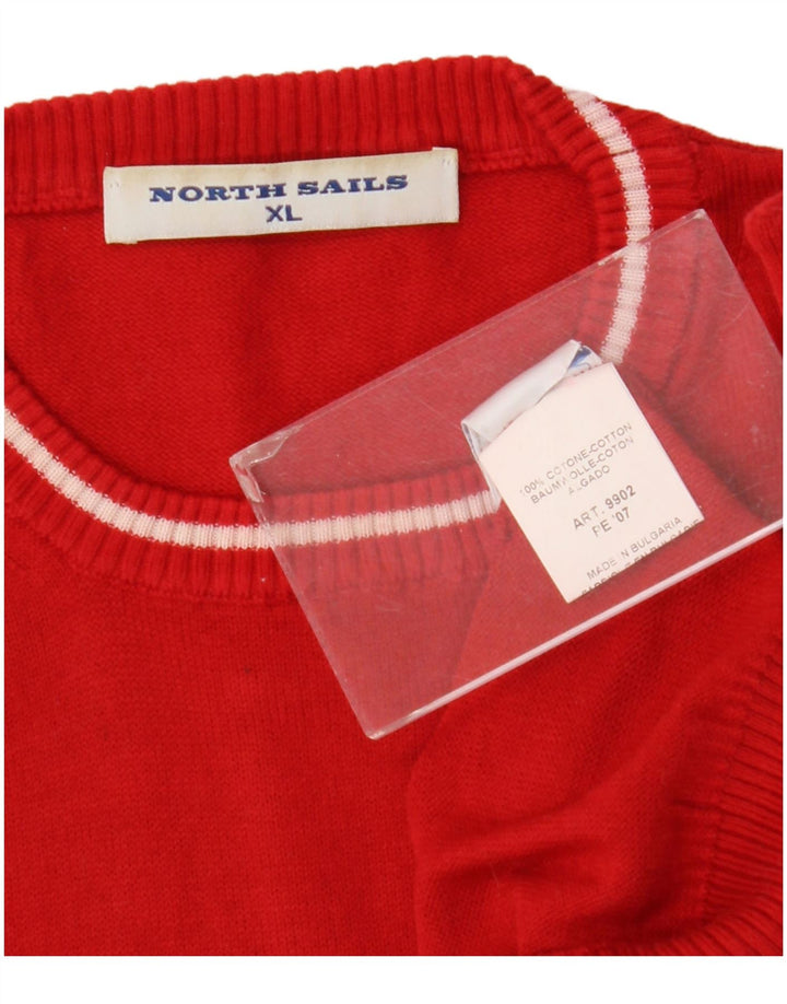 North Sails Pull col rond homme XL coton rouge