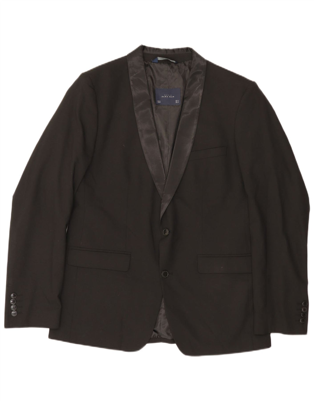Zara Veste Blazer 2 Boutons Homme UK 40Large Noir