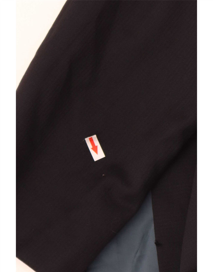 Hugo Boss Veste blazer à 2 boutons pour homme UK 42 XL en laine à fines rayures bleu marine