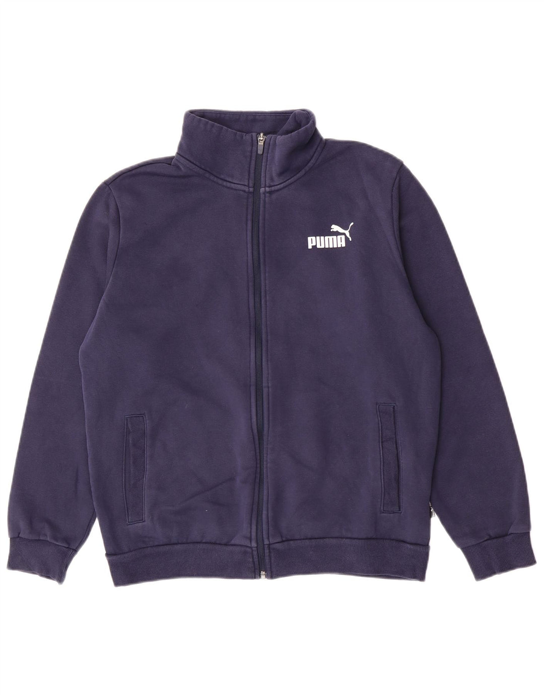 Puma Veste de Survêtement Homme Bleu Marine Moyen Coton