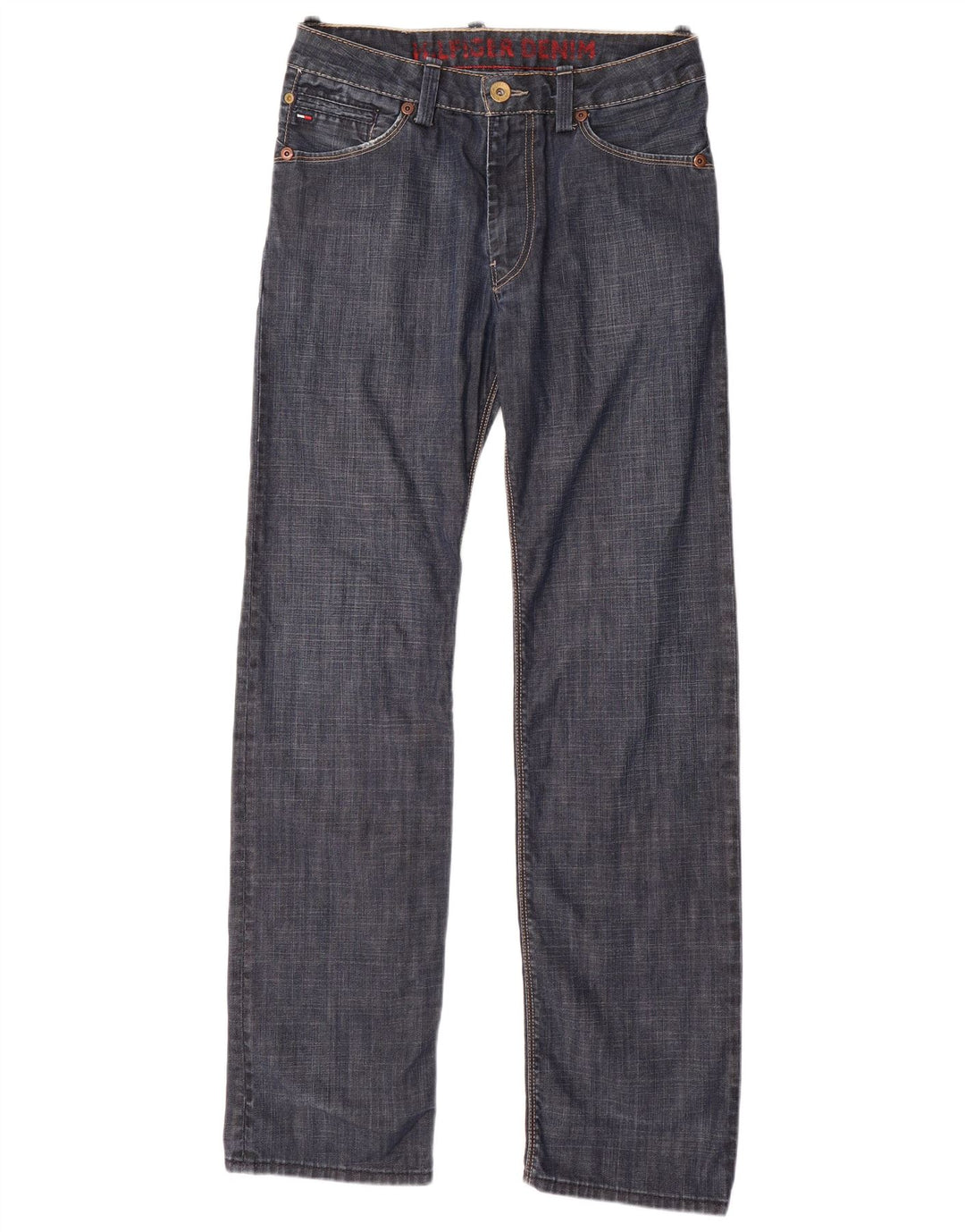 TOMMY HILFIGER Jean Droit Homme W30 L34 Bleu Marine Coton