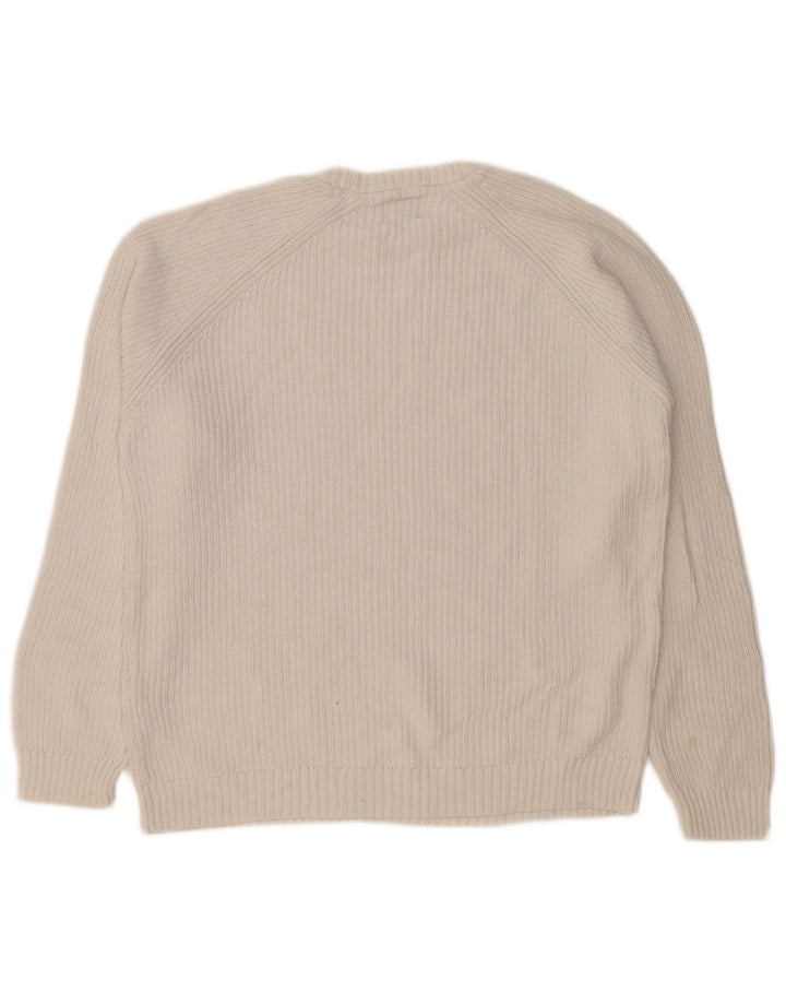 Zara Pull à col rond pour homme Petit Blanc