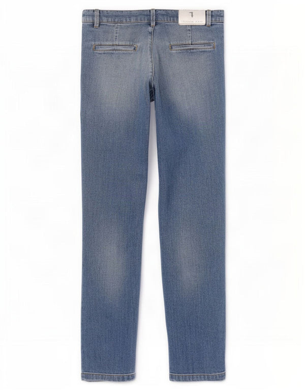 Trussardi Femme Jean Slim Effet Déchiré W26 L31 Bleu Polyester