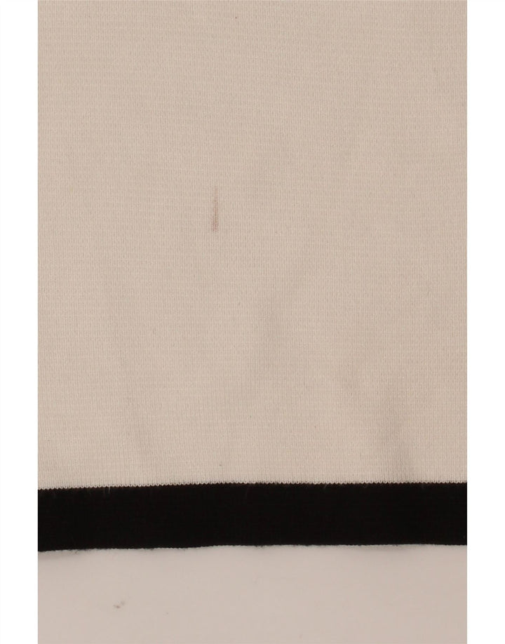 Zara Womens Crop T-Shirt Top UK 12 Medium Blanc Colorblock