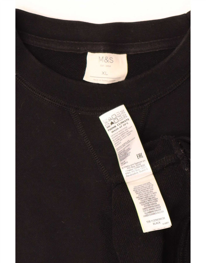 Marks & Spencer Sweat-shirt pour homme XL en coton noir