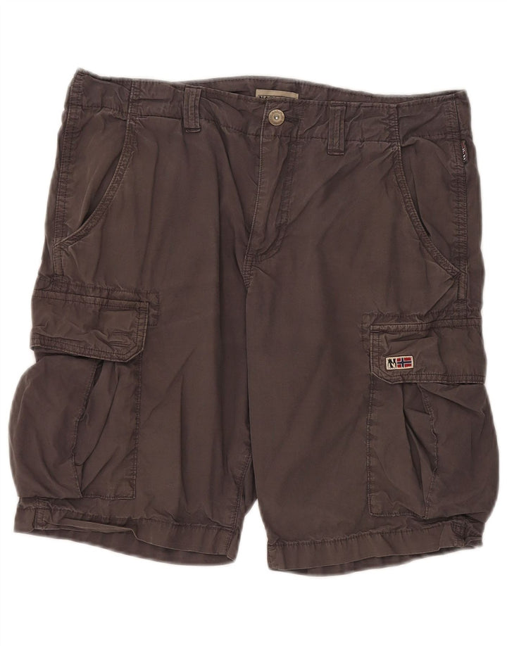 Napapijri Short Cargo W31 Homme Gris Moyen Coton