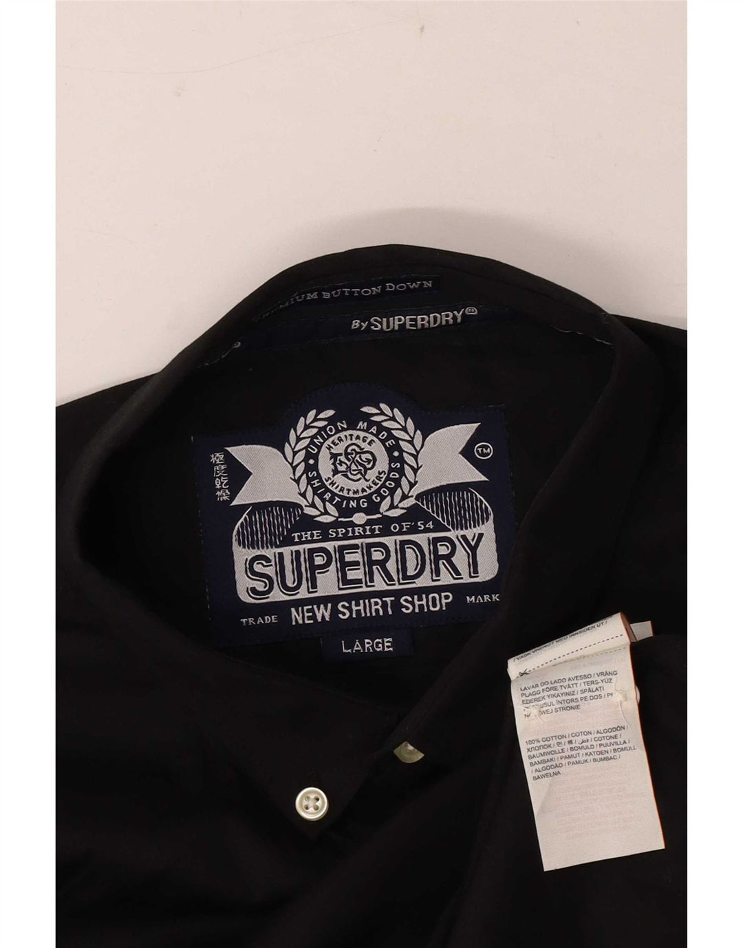 Superdry Chemise Homme Large Noir Coton