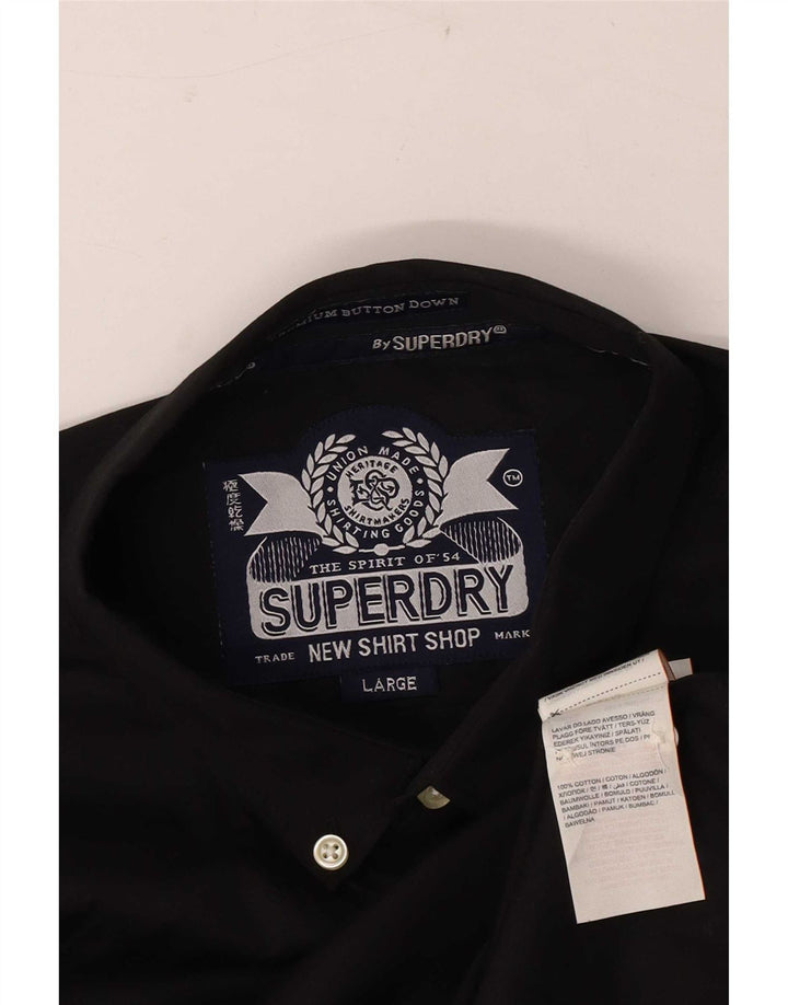 Superdry Chemise Homme Large Noir Coton