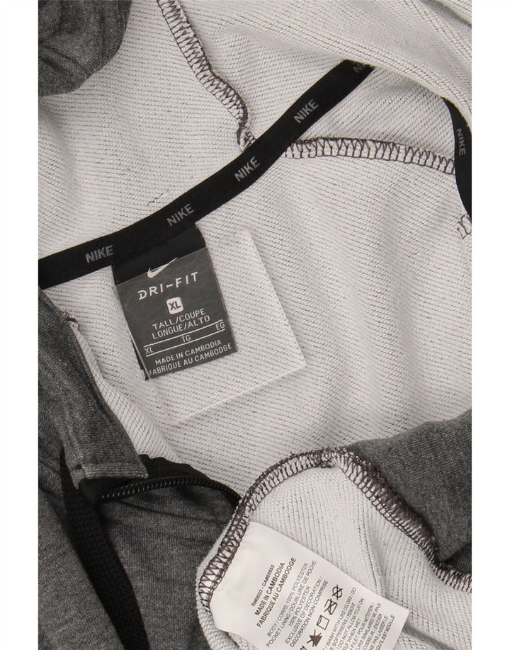 NIKE Pull à capuche zippé Dri Fit pour homme XL Gris Polyester