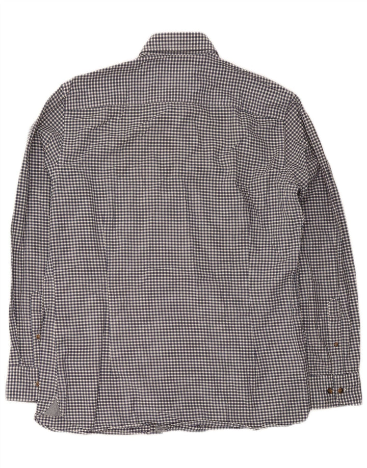 Hackett Chemise Homme Large Bleu Marine Vichy Coton