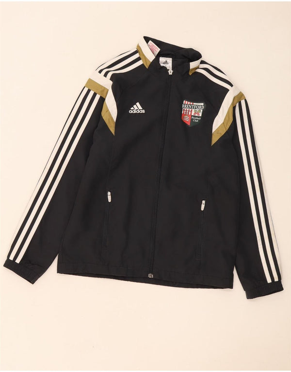 Adidas Veste de Survêtement Brentford FC Garçon 11-12 Ans Noir Colorblock