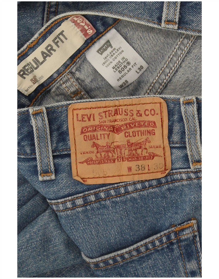 Levi's Jean Droit 505 Regular Fit Homme W38 L30 Bleu Coton